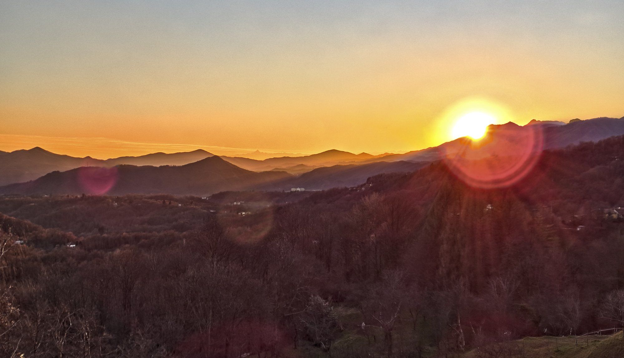 Tramonto sulla media Valsesia